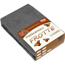 Frotē pieguļošs palags 160x220 antracīts 072 biezs 200g/m2