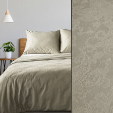 Kokvilnas gultas veļa 220x200 Damask 07 bēšs Glamour damaskas žakarda ornaments austrumniecisks