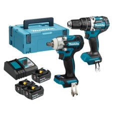 Makita-Maszyny akumulators Combo komplekts 18V, DHP484 + DTW300, Makita [DLX2359TJ1] 3x5.0Ah, Li-Ion