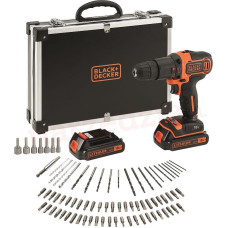 Black&Decker Black+Decker akumulatora triecienurbjmašīna [BDCHD18BAFC-QW] 18V Li-Ion, 2x1,5Ah + 80gab.piederumi