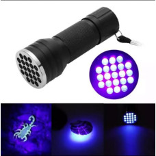 UV Ultra Violet 21  LED Flashlight Blacklight Light 395 nM Inspection Lamp Torch