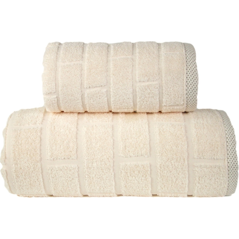 Ķieģeļu dvielis 50x90 krēms 500 g/m2 frotē