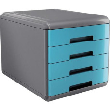 Arda Organizer MyDesk szaro-turkusowy, 4 szuflady szaro niebieski (18P4PTU)