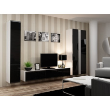 Cama Meble Cama Living room cabinet set VIGO 1 white/black gloss