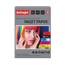 Activejet AP6-260GR100 photo paper for ink printers; A6; 100 pcs, 10x15