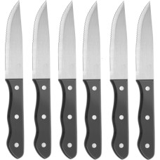 Hendi Nerūsējošā tērauda steika nazis ar platu asmeni 250 mm garumā, 6 gabali - 781456