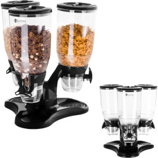 Royal Catering Dozators Rotējošais dozators beramajiem produktiem, musli pārslām, žāvētiem augļiem un kafijai 3 x 3L