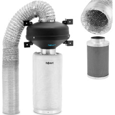 Hillvert Ventilācijas komplekts ventilatora oglekļa filtrs 40 cm ventilācijas caurule dia. 102mm 10m