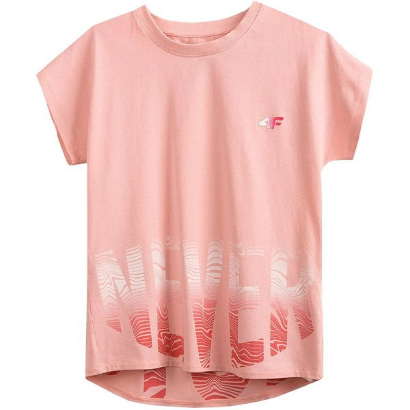 4F T-shirt Junior HJZ21-JTSD006A pink