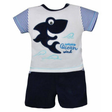 Koala Baby 3139 SHARK SUMMER KOMPLEKTS 62 NAVY BLUE