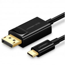 Ugreen Vienvirziena adaptera kabelis no USB-C uz displeja portu 4K, 1,5 m, melns