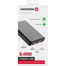 Swissten Line Power Banka Ārējās Uzlādes Baterija USB | USB-C | Micro USB | 10W | 5000 mAh