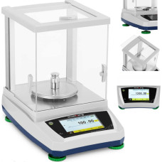 Steinberg Systems Analītiskie laboratorijas svari ar stikla vāku un LCD skārienpaneli 1200 g / 0,01 g