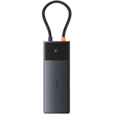 Adapter Hub 10in1 Baseus USB-C - 2xHDMI, 3xUSB-A, USB-C, RJ45, SD|TF, PD (black)