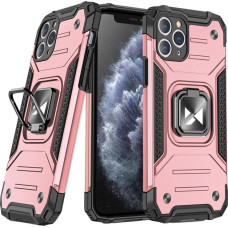 Wozinsky Bruņots hibrīda maciņš iPhone 11 Pro + Ring Armor magnētiskajam turētājam, rozā