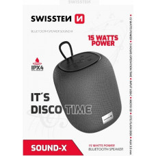 Swissten SOUND-X Bluetooth Portatīvs Bezvadu Skaļrunis USB | Micro SD | 15W | AUX