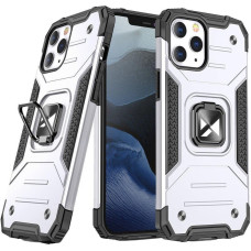 Wozinsky Bruņu maciņš iPhone 14 Pro Max, magnētisks turētājs Ring Armor, sudrabs