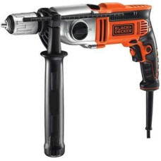 Black&Decker elektriskā 2 ātrumu triecienurbjmašīna 1100 W Black+Decker [KR1102K-QS]