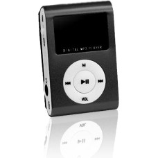 Setty MP3 Super Kompakts Atskaņotājs ar LCD ekrānu | FM Radio un microSD kartes slotu + Austiņas Melns
