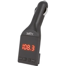 Setty FM Bluetooth 4.0 Auto Transmitter | USB | Micro SD | Aux | LCD | AUX 3.5 mm Vads | Melns