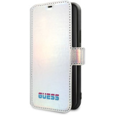 Guess GUHCN58IGLBK Iridescent Book Cover Grāmatveida Maciņš Apple iPhone 11 Pro Sudraba