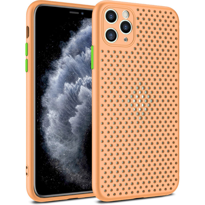 Fusion Breathe Case Silikona Aizsargapvalks Priekš Apple iPhone 12 Mini Oranžs