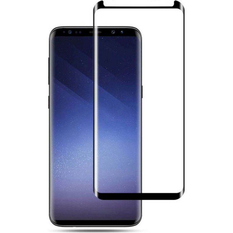 Fusion Full Glue 5D Tempered Glass Aizsargstikls Pilnam Ekrānam Samsung G960 Galaxy S9 Melns