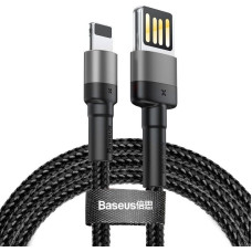 Lightning USB cable (reversible) Baseus Cafule 2.4A 1m (gray-black)