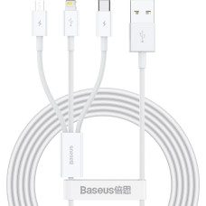Baseus Superior Cable USB - Lightning | micro USB | USB Type 3,5 A 1,5m White (CAMLTYS-02)