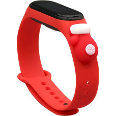Fusion Xmas Glove siksniņa pulkstenim Xiaomi Mi Band 3 | 4 sarkans