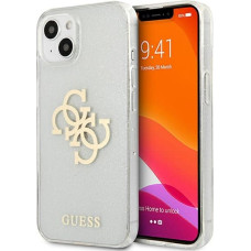 GUHCP13SPCUGL4GTR Guess TPU Big 4G Full Glitter Case for iPhone 13 Mini Transparent