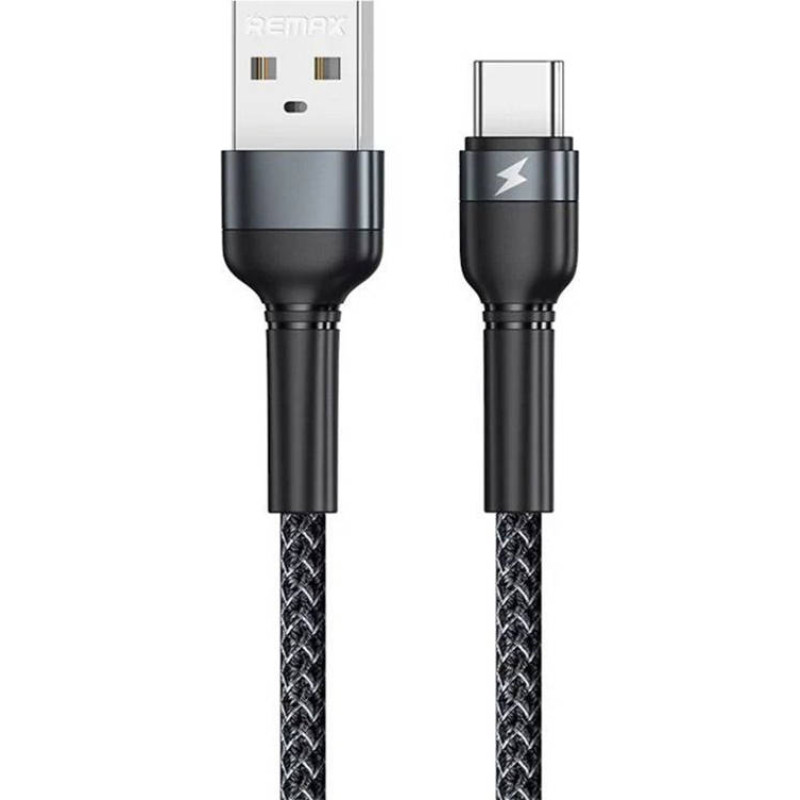 Remax USB - USB Type C cable charging data transfer 2,4 A 1 m black (RC-124a black)