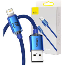 Baseus Crystal cable USB to Lightning, 2.4A, 1.2m (blue)