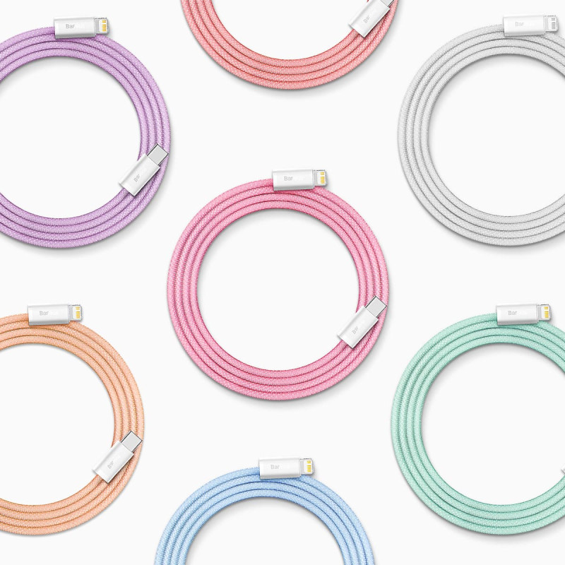 USB-C cable for Lightning Baseus Dynamic Series, 20W, 2m (purple)