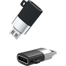 XO  NB149-C micro USB to USB-C Adapter (Black)