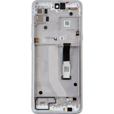 Motorola G 5G LCD Display + Touch Unit + Front Cover Silver (Service Pack)