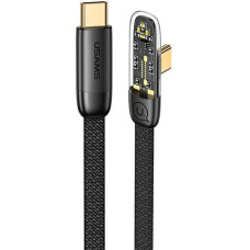 USAMS Kabel kątowy USB-C na USB-C PD 100W Fast Charging Iceflake Series 1,2m czarny|black SJ584USB01 (US-SJ584)