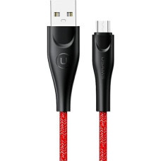 USAMS Kabel pleciony U41 microUSB 1m 2A czerwony|red SJ393USB02 (US-SJ393) Fast Charge