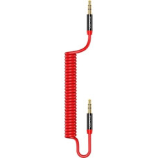 USAMS Adapter Spring audio jack 3,5mm -3,5mm 1,2m czerwony|red SJ256YP02 (US-SJ256)