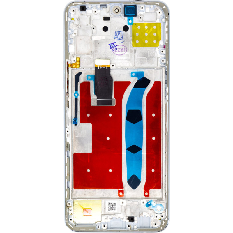 For_Honor Honor X8 LCD Display + Touch Unit + Front Cover Titanium Silver