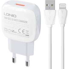 Wall charger  LDNIO A1306Q 18W +  Lightning cable