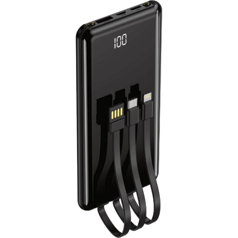 Setty power bank 10000 mAh with cables PB-WK-101 black