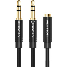 Vention 2x 3.5mm Audio Cable 0.3m Vention BBUBY Black