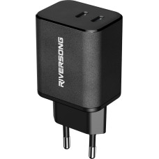 Riversong wall charger PowerKub G45 2x USB-C 45W black AD95