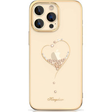 Kingxbar Wish Series case for iPhone 14 Plus decorated with golden crystals