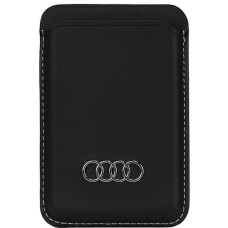 Audi Synthetic Leather Wallet Card Slot czarny|black MagSafe AU-MSCH-Q3|D1-BK