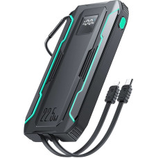 Joyroom JR-L017 22.5W 10000mAh Powerbank with built-in USB-C | Lightning cables - black