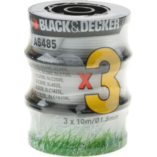Black&Decker 3 vienu auklu komplekts uz spoles, Reflex sistēma, 10 m x 1,5 mm Black+Decker [A6485-XJ]