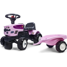 Baby Princess Rozā traktors ar piekabi bērniem no 1 gadu vecuma