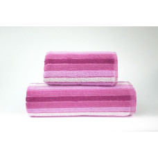 Dvieļu Eden 70x140 rozā svītras 400g/m2